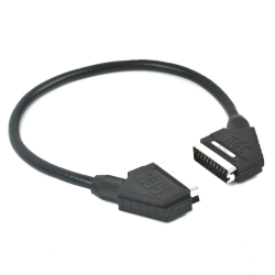 EuroSCART Fully shielded male to male 0.5m